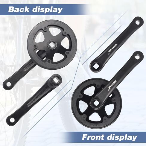 WEEROCK PROWHEEL BIKE CRANKSET 1 قطعة/فرد 32T كرنك مع ذراع 170 مم وسلسلة doulbe لدراجة MTB ، والدراجات القابلة للطي ، متوافقة مع 6/7/8/9/10 سرعات الحرة in Kuwait