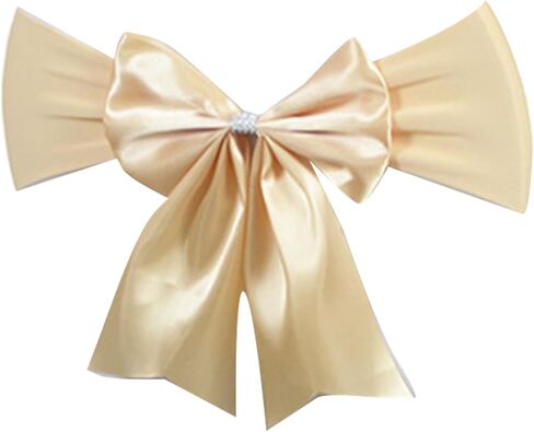 Elegant Chair Sash Bows Stretch Chair Band Polyester Ribbon for Wedding Add Romances Atmospheres to Any Celebration in Kuwait