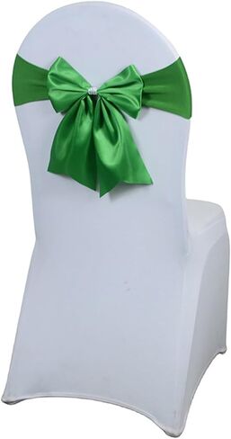 Elegant Chair Sash Bows Stretch Chair Band Polyester Ribbon for Wedding Add Romances Atmospheres to Any Celebration in Kuwait
