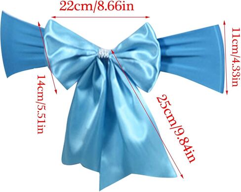 Elegant Chair Sash Bows Stretch Chair Band Polyester Ribbon for Wedding Add Romances Atmospheres to Any Celebration in Kuwait