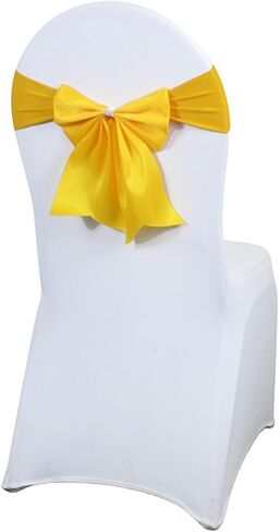 Elegant Chair Sash Bows Stretch Chair Band Polyester Ribbon for Wedding Add Romances Atmospheres to Any Celebration in Kuwait
