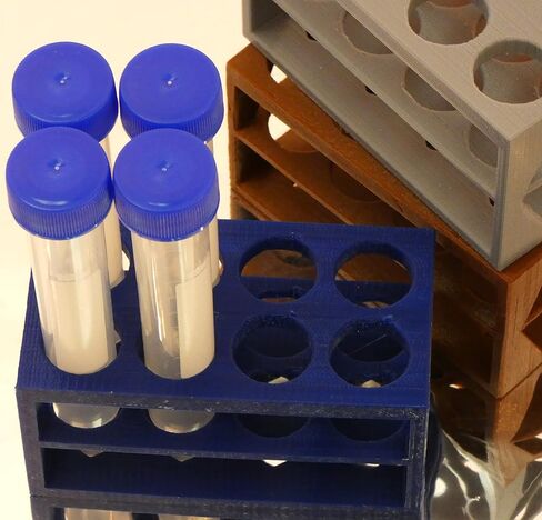 Mini Tube Rack, Micro Stand, Hole Diameter 18 mm, for 5 ml to 15 ml Centrifuge or Test Tubes, 8 Positions (1) in Saudi Arabia