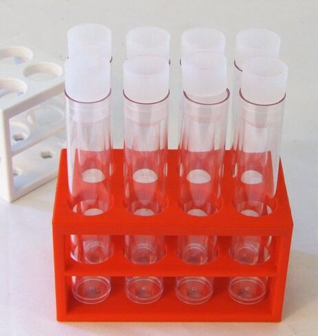 Mini Tube Rack, Micro Stand, Hole Diameter 18 mm, for 5 ml to 15 ml Centrifuge or Test Tubes, 8 Positions (1) in Saudi Arabia