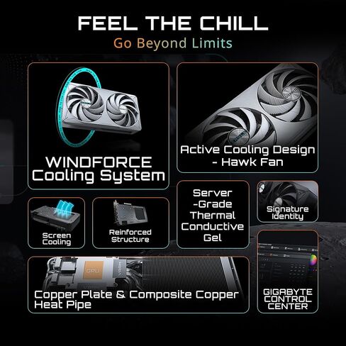 GIGABYTE GEFORCE RTX 5060 TI WINDFORCE OC 8G CARTER ، 8GB 128-BIT GDDR7 ، PCIE 5.0 ، Windforce Cooling System ، GV-N506TWF2OC-8GD VIDEO in Kuwait