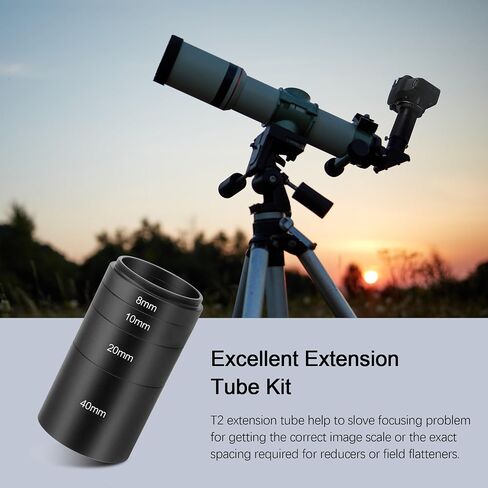 Astromania M42 Extension Tube Kit for Telescope with T Thread 8 10 20 40mm in Kuwait