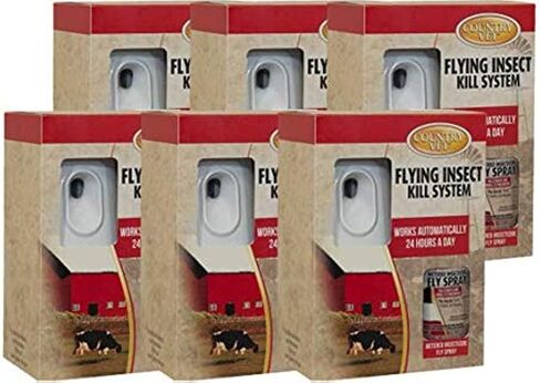 Flying Insect Kill System II Metered Dispenser - (Case of 6) 321996CVB - Dispenses Country Vet Bug Control and Air Freshening Products, Kills Gnats and Small Flying Moths in Saudi Arabia