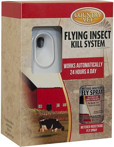 Flying Insect Kill System II Metered Dispenser - (Case of 6) 321996CVB - Dispenses Country Vet Bug Control and Air Freshening Products, Kills Gnats and Small Flying Moths in Saudi Arabia