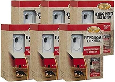 Flying Insect Kill System II Metered Dispenser - (Case of 6) 321996CVB - Dispenses Country Vet Bug Control and Air Freshening Products, Kills Gnats and Small Flying Moths in Saudi Arabia