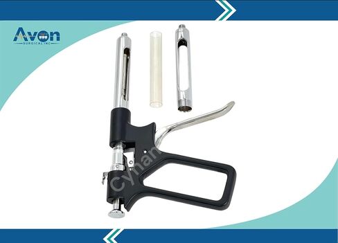 حقنة التخدير داخل الصبغة | نوع السلاح المحقنة 1.8 مل مع 2 براميل قابلة للتبديل | حقن مسدس زرع الأسنان | أدوات الأسنان الفولاذ المقاوم للصدأ (مقبض أسود) in Kuwait