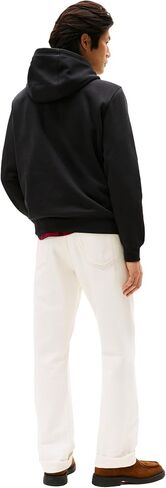Tommy Hilfiger Men's Medium Weight Fleece Hoodie Sweatshirt with Signature Stripe Logo in Saudi Arabia