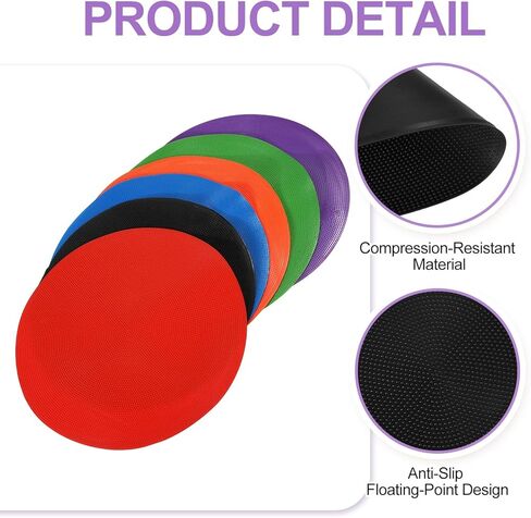 PATIKIL Spot Markers, Non-Slip Floor Dots Agility Markers Flat Field Cones Poly Dots for Gym PE Speed Training in Kuwait
