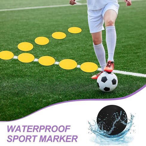 PATIKIL Spot Markers, Non-Slip Floor Dots Agility Markers Flat Field Cones Poly Dots for Gym PE Speed Training in Kuwait