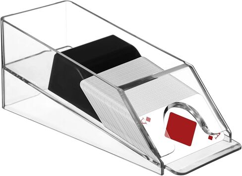 Omistar Blackjack Shoe 4 Deck ، أحذية تعامل من أكريليك بلاك جاك ، موزع البطاقات ، حذاء تعامل البطاقات للبطاقات لبلاك جاك ، منظم سطح البوكر القياسي للحجم لتجمع ليلة اللعبة in Saudi Arabia