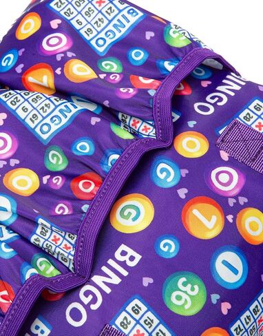 حقيبة Bingo مع جيوب ل Dabbers Dobbers Dotters - إكسسوارات لعبة الكازينو Bingo للبالغين وكبار السن - مضغوطة ، محمولة وأنيقة (أسود) in Kuwait