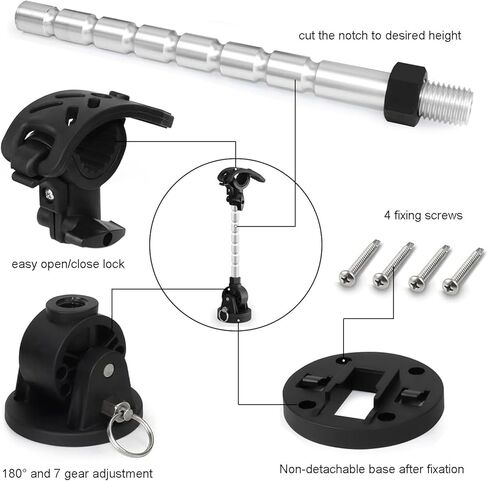 Trolling Motor Stabilizer Mount Support for Minn Kota Terrova, Riptide Terrova, Ulterra, Riptide Ulterra, Power Drive,Hold Trolling Motor Shaft Securely&Reduces Bounce in Kuwait