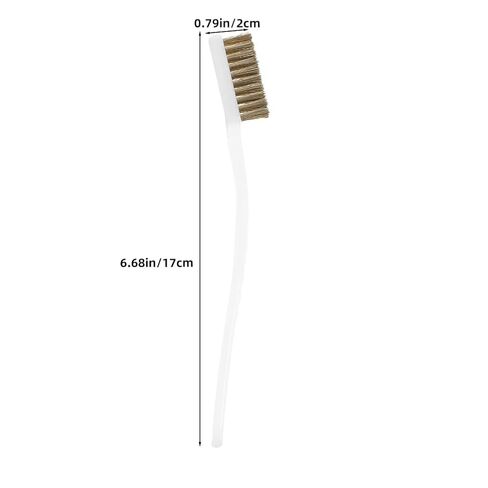 Didiseaon 6pcs فرشاة الأسلاك النحاسية: فرشاة الأسلاك الدقيقة - شعيرات صناعية للتفصيل - قبضة مريحة لتنظيف خبث لحام الصدأ in Kuwait