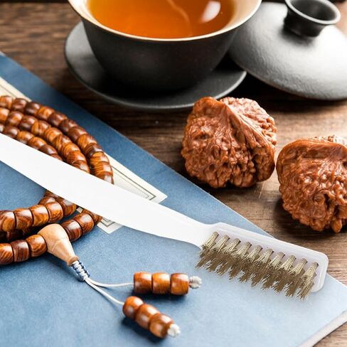 Didiseaon 6pcs فرشاة الأسلاك النحاسية: فرشاة الأسلاك الدقيقة - شعيرات صناعية للتفصيل - قبضة مريحة لتنظيف خبث لحام الصدأ in Kuwait