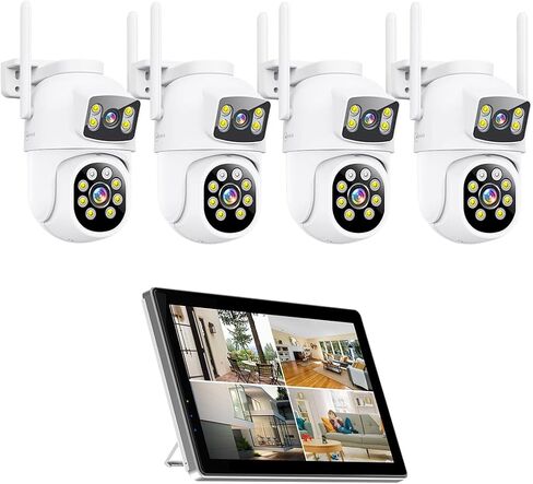 MOVOLS Wireless Security Camera 5G/2.4G WiFi 4MP Dual Lens Camera,2K HD PTZ Dome Cameras with Color Night Version, Motion Detection in Saudi Arabia