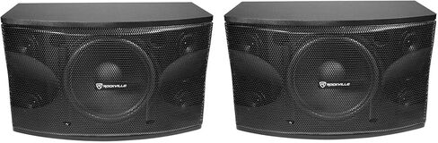 Rockville KPS12 1600W 3-Way 12" Karaoke Speakers (2), 8 Ohm, MDF Enclosure, Wall Brackets, Crisp Vocals, Deep Bass, for Karaoke and DJ Events in Kuwait