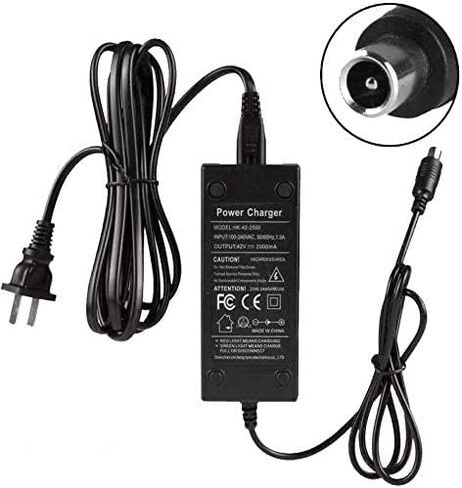 42V Lithium Battery Electric Scooter Charger, PowerFast 1-Prong Inline Connector for 36V Pocket Mod, Sports Mod, Millet Electric Scooter in Kuwait