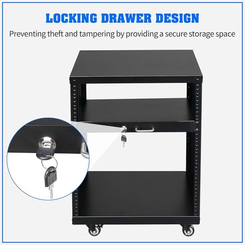 KTAXON 2U RACK MOUNT DERER لـ 19 بوصة AV/Network/DJ معدات أو خزائن مع القفل والمفتاح in Saudi Arabia
