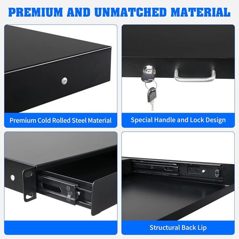 KTAXON 2U RACK MOUNT DERER لـ 19 بوصة AV/Network/DJ معدات أو خزائن مع القفل والمفتاح in Saudi Arabia