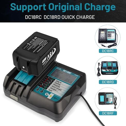 TREE.NB 2Pack 6.0Ah Replacement for Makita 18V Battery Compatible with Makita 18 Volt Batteries BL1860 BL1850 BL1840 BL1835 BL1830 BL1815 LXT400 194204-5 194205-3 194230-4 194309-1 in Saudi Arabia