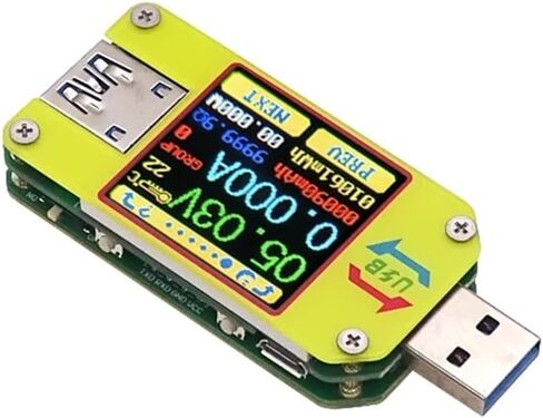 UM34 UM34C للتطبيق USB 3.0 Type-C DC Voltmeter Ammeter Ammeter Voltage Current Meter Charge Tester Caby Cable Tester (UM34) in Saudi Arabia