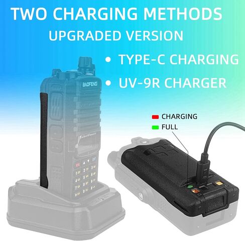 BAOFENG UV-9R Battery,4800mAh USB-C Charge Replacement Radio BL-9 Battery for UV9R Pro Plus UV-9G BF-T57 GMRS-9R UV-XR in Saudi Arabia