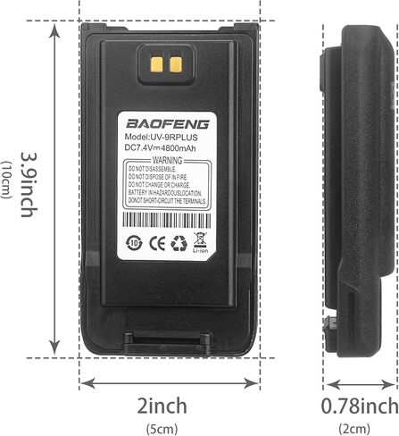 BAOFENG UV-9R Battery,4800mAh USB-C Charge Replacement Radio BL-9 Battery for UV9R Pro Plus UV-9G BF-T57 GMRS-9R UV-XR in Saudi Arabia