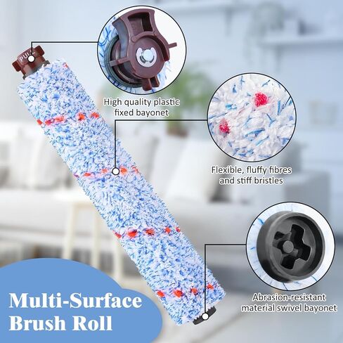 PINVNBY Crosswave Brush Replacement Parts and Filter for Bissell Crosswave 2328 1785 2306 1866 Vacuum 4 Pack Multi-Surface Pet Pro Brush Rolls and 4 Pack Vacuum Filters in Kuwait