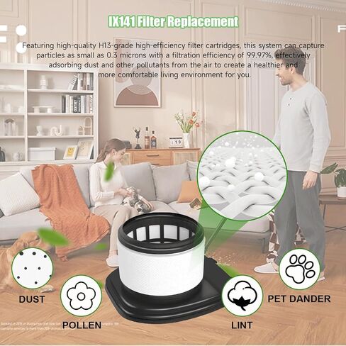 IX141 Replacement Filter for Shark Rocket Pro IX140 IX141 IX142 IZ140 IZ140C IZ141C IZ142 UZ145 Cordless Stick Vacuum,3 HEPA Filter 3 Foam & Felt Filter 1 Cleaning Brush Part # 617FJ140 & 616FJ140 in Saudi Arabia
