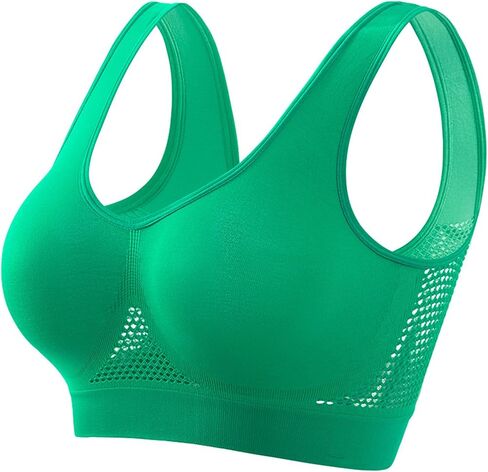 Padded Sports Bras for Women Breathable Cool Liftup Air Bra Underwear Breathable Plus Size Snug Bras No Steel Ring in Saudi Arabia