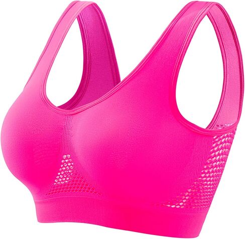 Padded Sports Bras for Women Breathable Cool Liftup Air Bra Underwear Breathable Plus Size Snug Bras No Steel Ring in Saudi Arabia