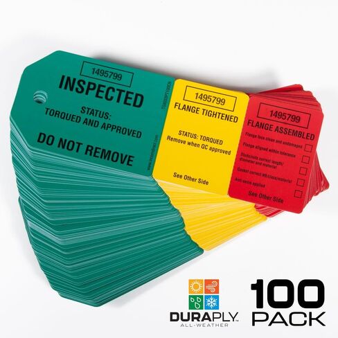 INCOM Manufacturing علامات الحافة من 3 مراحل ، و DURAPLY ™ في جميع الأحوال الجوية ، ومقاومة للماء ومقاومة للدموع ، 2.75 بوصة × 7.9 بوصة ، 100 حزمة ، TG803PT100 in Kuwait