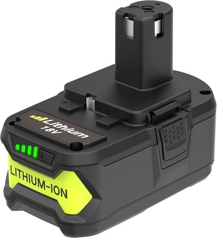2-pack 18V 5.0AH LITHIUM LON LON BUTTICAL ، متوافقة مع RYOBI 18V ONE+ أدوات الطاقة والشاحن P100 P102 P103 P104 P105 P107 P108 P109 in Saudi Arabia