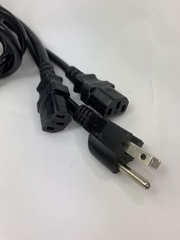 Omnihil [UL مدرج] 10ft 3 Proung Power Cord Splitter متوافق مع BUSTBOSS KATANA Artist Head MKII 100 واط الغيتار أمبير in Kuwait