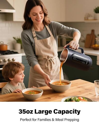 35oz Nut Milk Maker, 10-in-1 Multi-Function Blender with 12-Hour Delay Start, Self-Clean, Keep Warm, Perfect for Soy, Oat Milk, Soup & More – Ideal for Vegan & Lactose-Free Diets, Cream in Saudi Arabia
