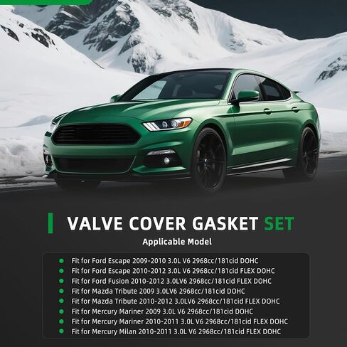 VS50801R Valve Cover Gasket Set for Ford Escape 2009-2012, for Ford Fusion 2010-2012, for Mazda Tribute 2009-2012, for Mercury Mariner 2009-2011, for Mercury Milan 2010-2011, 3.0L V6 in Saudi Arabia
