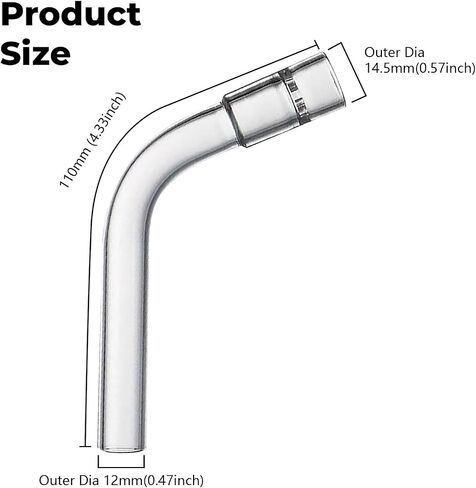 Glass Tube Stem (110mm Curved), Steam Chemistry Air Drying Tubes, Aroma Stems (3 PCS) in Saudi Arabia