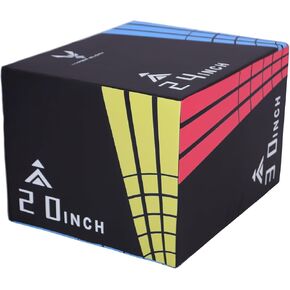 Modern-Depo 3 in 1 Plyometric Jump Box with High Density Foam | Fitness Plyo Box Jumps Height Adjustable 30/24/20, 24/20/16, 20/16/14, 1614/12 Inch for Home Gym, 440lb Weight Capacity in Kuwait