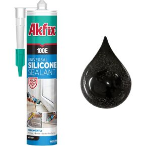 AKFIX 100E RTV White Silicone Caulk (12x10.1 fl.oz.) - مانع تسرب سيليكون مقاوم للماء 100 ٪ للمطبخ والحمام ، والاستحمام ، والمرحاض ، والوعة ، والنافذة والباب ، بدون صفراء | أبيض ، 12 حزمة in Kuwait