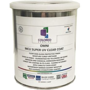 Top Coat Epoxy Finish Moisture-Cured Polyurethane, Against UV Degradation, Non Yellowing, Chemical Resistance, Long Lasting Wet Look (Quart) in Saudi Arabia