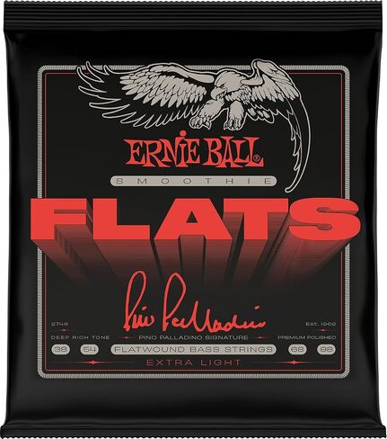 Ernie Ball Medium Pino Palladino Smoothie Flats Electric Bass Strings 43-108 Gauge in Saudi Arabia