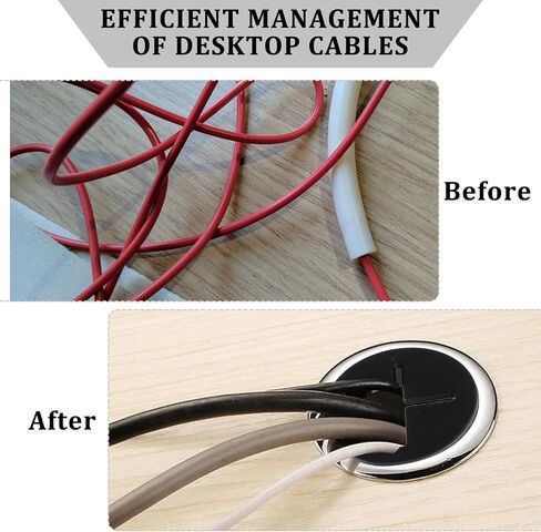 15 Pcs Desk Grommet, 1 Inch / 25mm Flexible Rubber Grommets, Black Cable Grommets, Silicone Cable Cord Grommet Wire Hole Cover for Table and Other Furnitures in Saudi Arabia