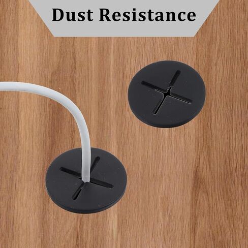 15 Pcs Desk Grommet, 1 Inch / 25mm Flexible Rubber Grommets, Black Cable Grommets, Silicone Cable Cord Grommet Wire Hole Cover for Table and Other Furnitures in Saudi Arabia