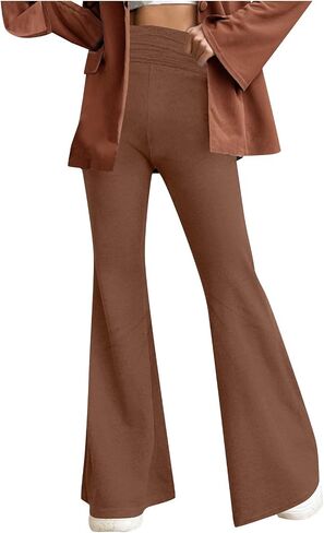 Petite Womens Yoga Pants Flare Leg Legh High Weist Stretch Stretch Bootcuts Seamless تمرينات واسعة الجرس القيعان in Kuwait