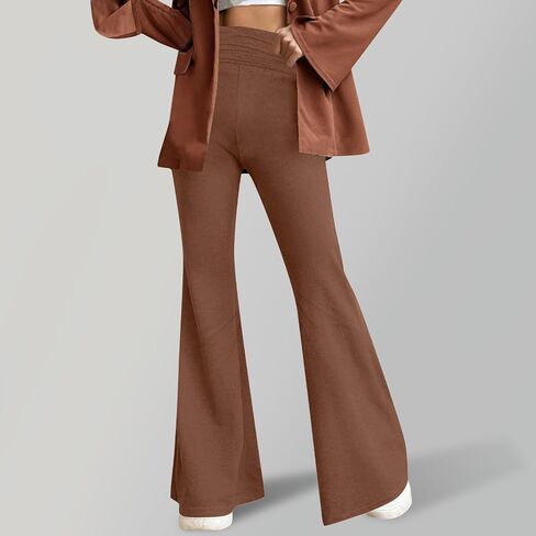 Petite Womens Yoga Pants Flare Leg Legh High Weist Stretch Stretch Bootcuts Seamless تمرينات واسعة الجرس القيعان in Kuwait