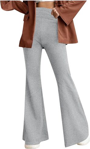 Petite Womens Yoga Pants Flare Leg Legh High Weist Stretch Stretch Bootcuts Seamless تمرينات واسعة الجرس القيعان in Kuwait