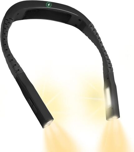 Book Lights for Reading at Night LED Neck Light Bed Reading lamp Portable Rechargeable 3 Modes 4 Light Sources 80 Hrs Runtime Perfect for Crochet Knitting Cross Stitch,Book Lovers Gift in Saudi Arabia